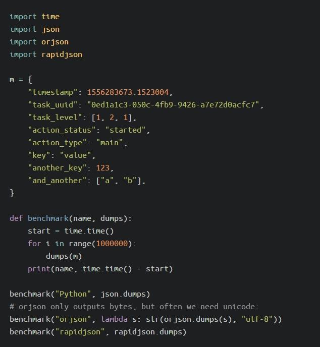 为Python选择一个更快的JSON库
