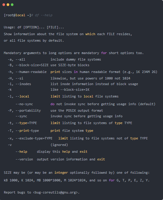 linux 中检查磁盘空间的 df 命令